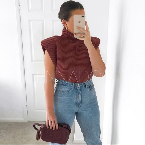NWT Zara shoulder pad knit top - Picture 16 of 16
